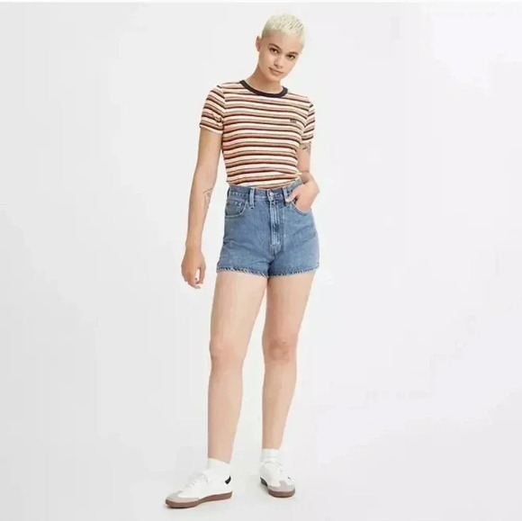 Levi's Pants - NWT Levi's High Waisted‎ Mom Denim Shorts Size 26W